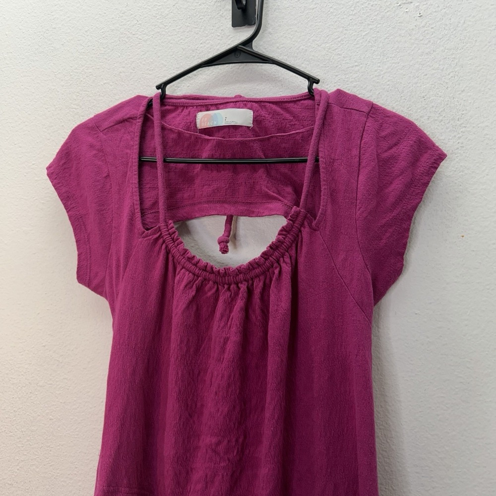 Free People Vivi Mini Dress Pink S Halter Open Back Pockets Cover Up Beach - Picture 5 of 7